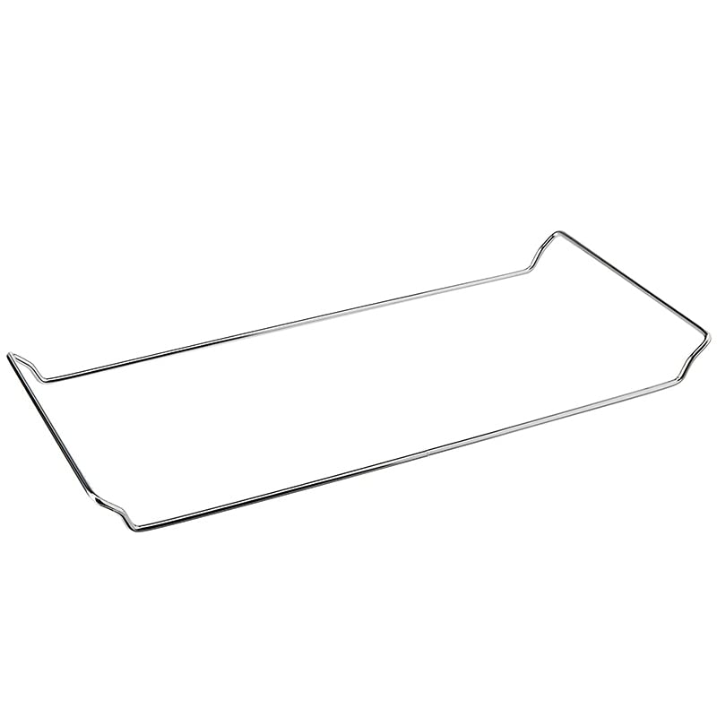 Pietra refrattaria rettangolare da 38x30 cm per pizza resistente fino a 280°C - Vassoio in Ceramica beige con supporto e manici in metallo per la cottura in forno