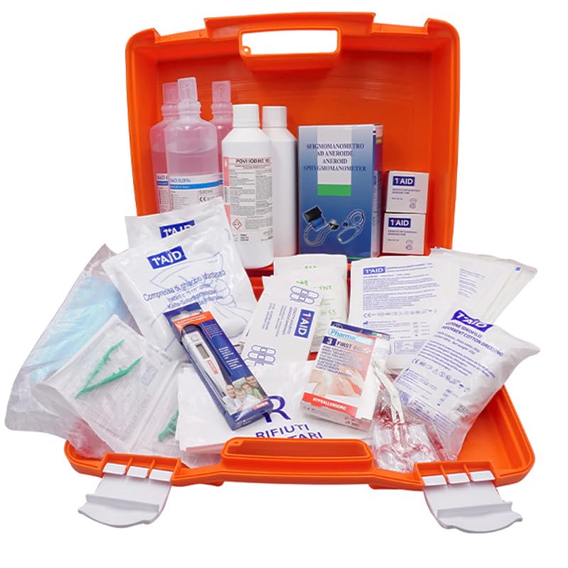 Cassetta Pronto Soccorso Vuota - Set 2 Pezzi Blu, Portatile Per Casa E Auto Valigetta Soccorso Vuota Blu - 5
