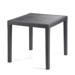 Tavolo in plastica da giardino quadrato 79x79x72 cm