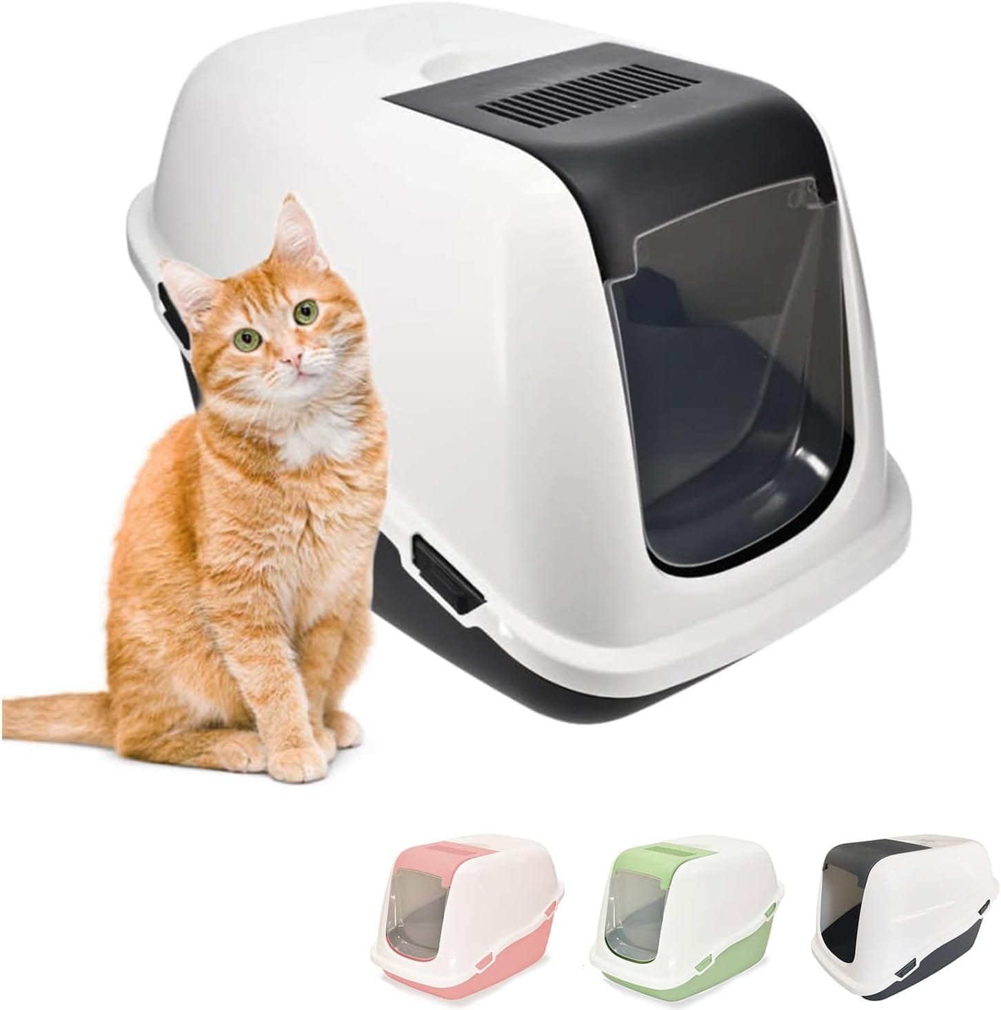 Lettiera Chiusa XXL Per Gatti Grandi – Anti Odori, Con Cassetto Estraibile E Griglia Anti-tracce, Facile Da Pulire