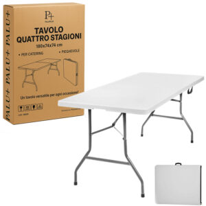 Tavolo “Quattro Stagioni” pieghevole a valigia da 180X74X74 cm