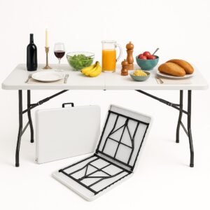 Tavolo pieghevole a valigia da 180X71X74 cm – “Quattro Stagioni”