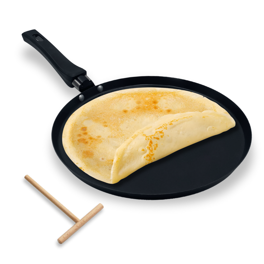 Padella Per Crêpes Lamart 26 Cm – Alluminio Con Rivestimento Antiaderente, Impugnatura Ergonomica, Adatta A Induzione (Nera) - 2
