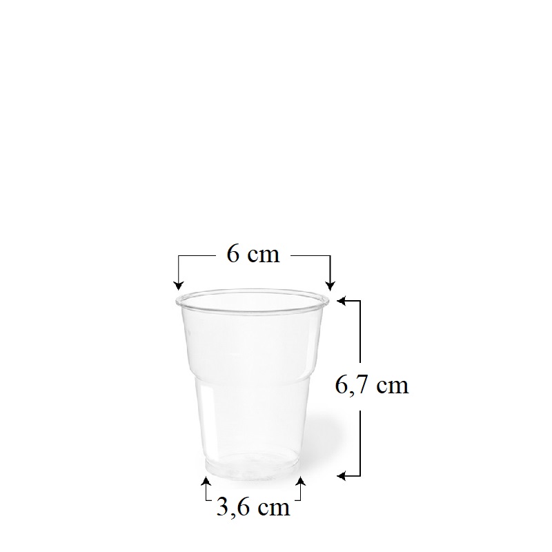 300 Bicchieri plastica dura tipo Kristal da 100 ml