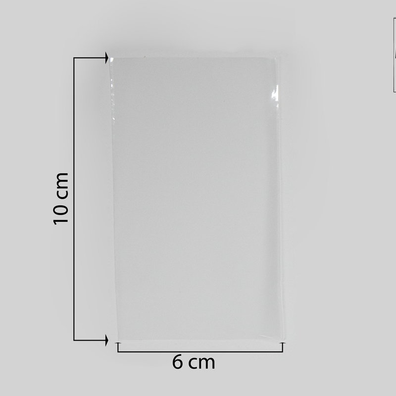 100 Bustine Trasparenti in Cellophane 6x10 cm Senza Alette per il confezionamento di alimenti