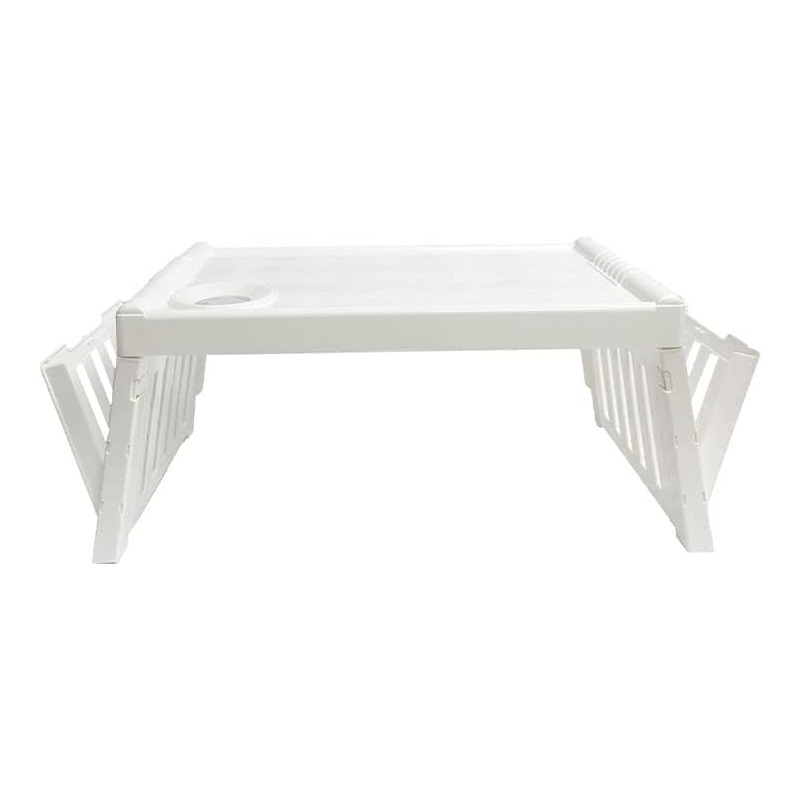 Utoplike Vassoio da letto in acacia per mangiare, vassoi da colazione con gambe pieghevoli per letto, tavolino pieghevole in legno per divano