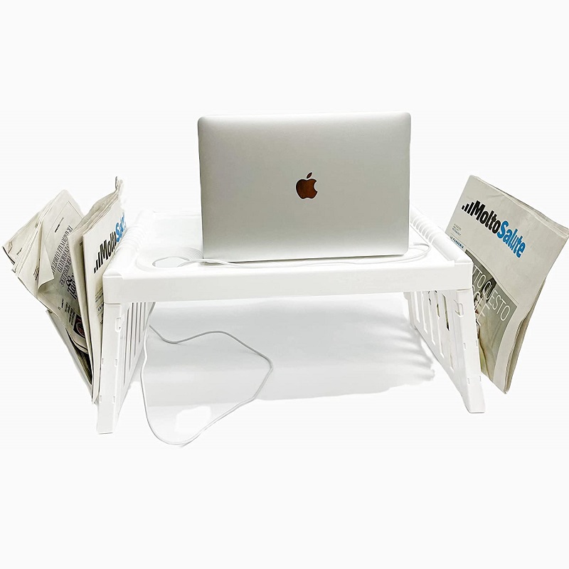 Vassoio Da Letto Pieghevole Surt 211A - 50x32x22 Cm Per Colazione, Studio O Campeggio, Rosa - Foto 2