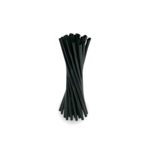 Cannucce nere biodegradabili 15 cm
