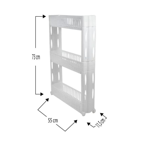 Carrello Multiuso In Resina SHELL D+75373 - Ripiani Regolabili Per Casa E Officina - Foto 11