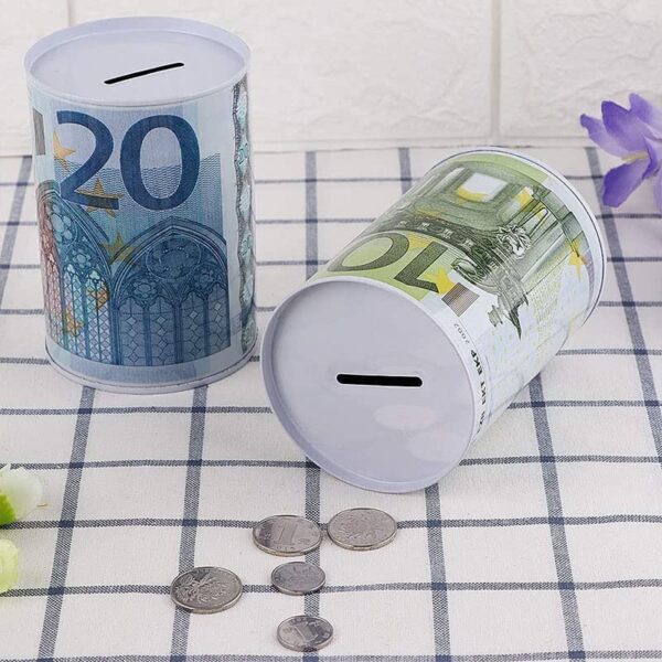 Salvadanaio In Latta Non Apribile A Forma Di Banconota Da 200 Euro - Design Vintage, Per Adulti E Bambini