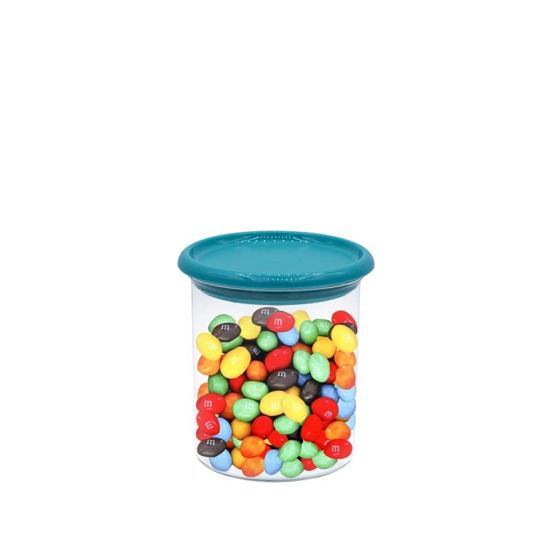 Set 2 contenitori in plastica per alimenti rotondi da 200 ml