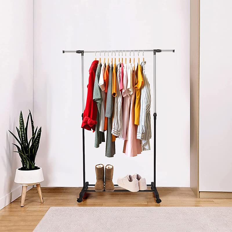 Stand Appendiabiti Yaheetech Con Rotelle - Regolabile 130-190 Cm, Portata 90 Kg - Foto 3