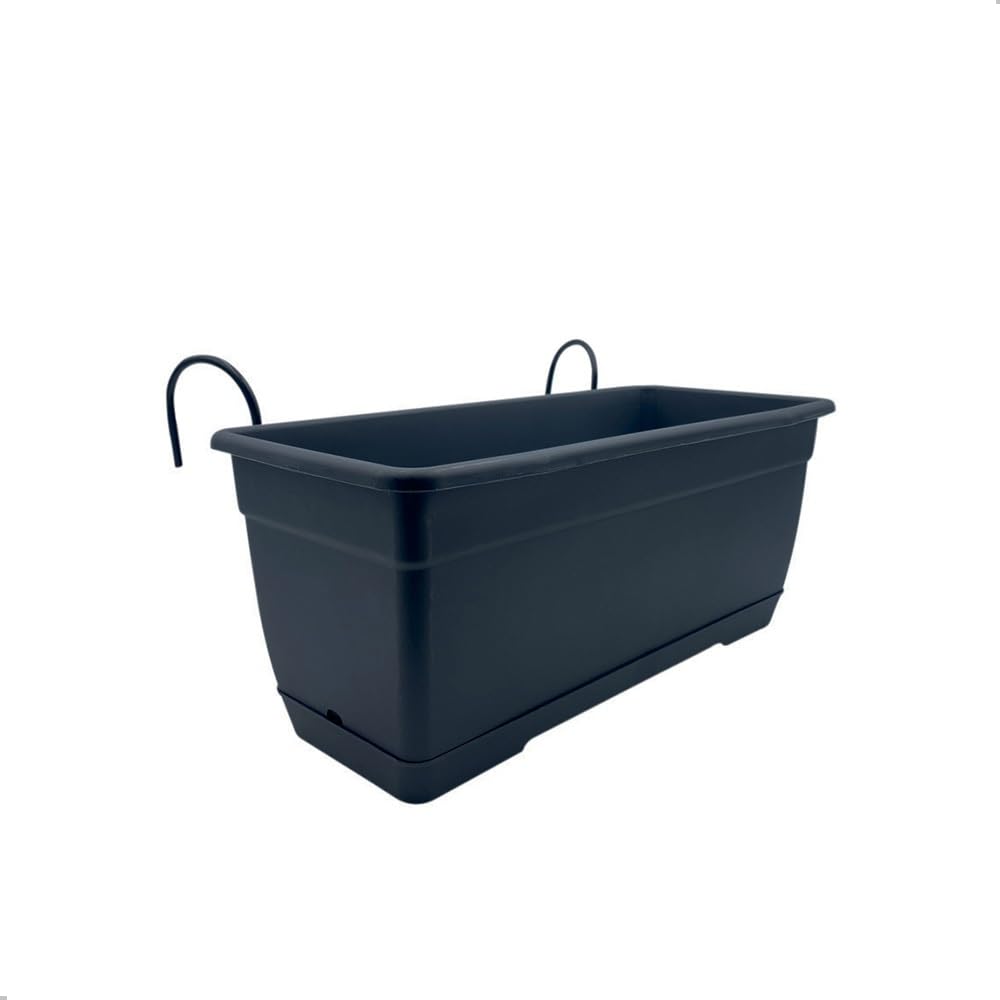 FIORIERA RETTANGOLARE ANTHEA IN PLASTICA DA 100CM COMPLETA DI SOTTOVASO | Leroy Merlin