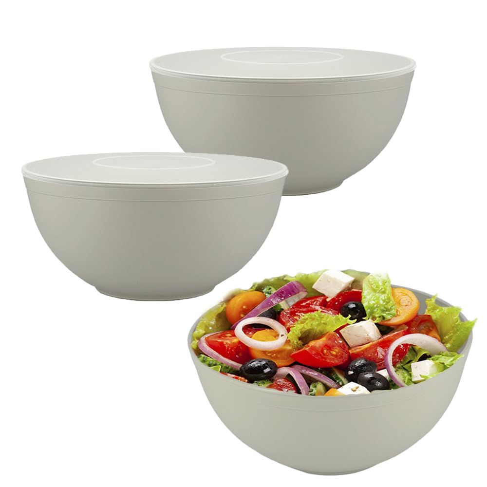 Insalatiere rotonde con coperchio incluso per gastronomie