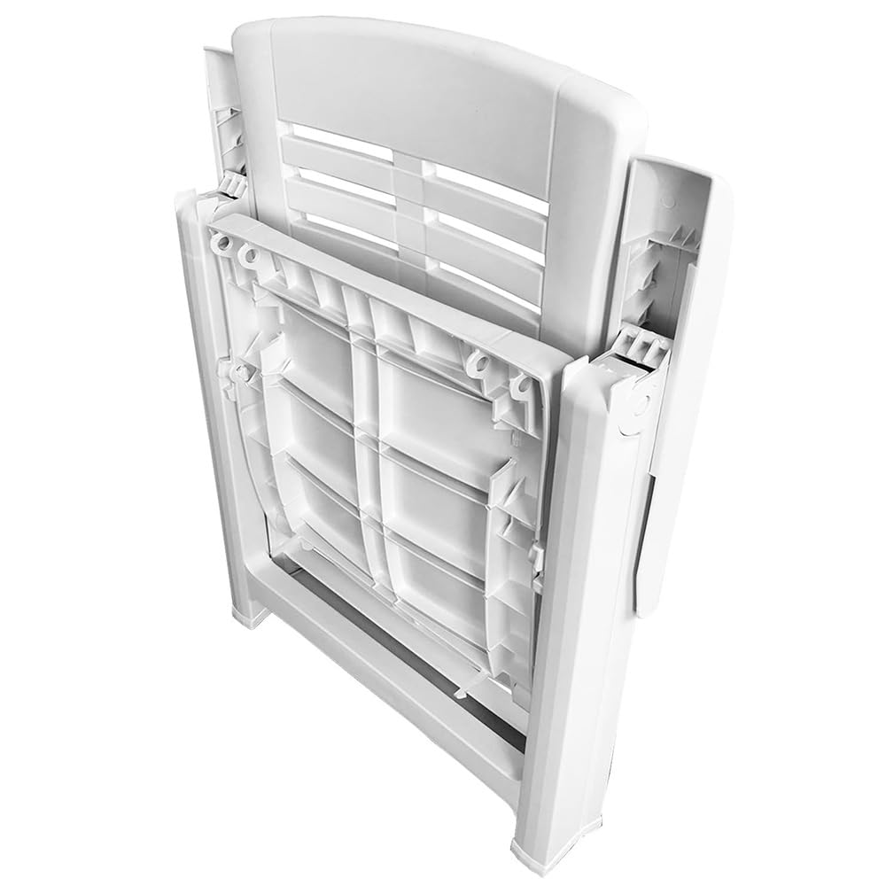 Poltrona Pieghevole Da Giardino VIRSUS Bianca - Reclinabile Multiposizione, Made In Italy - Foto 9