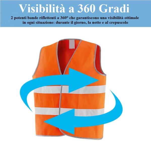 Gilet Catarifrangente Regolabile - Bretelle Alta Visibilità Per Ciclismo E Corsa - Foto 3