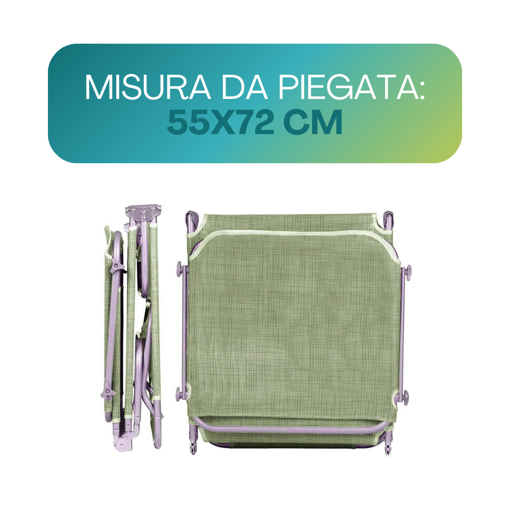 Set Di 2 Lettini Prendisole Pieghevoli Con Tettuccio - Hawaii Bianco Per Spiaggia E Giardino - Foto 13