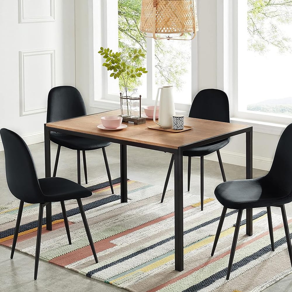 Velluto Nero Sedie Da Cucina In Legno Nere Sedie Nere Set Da