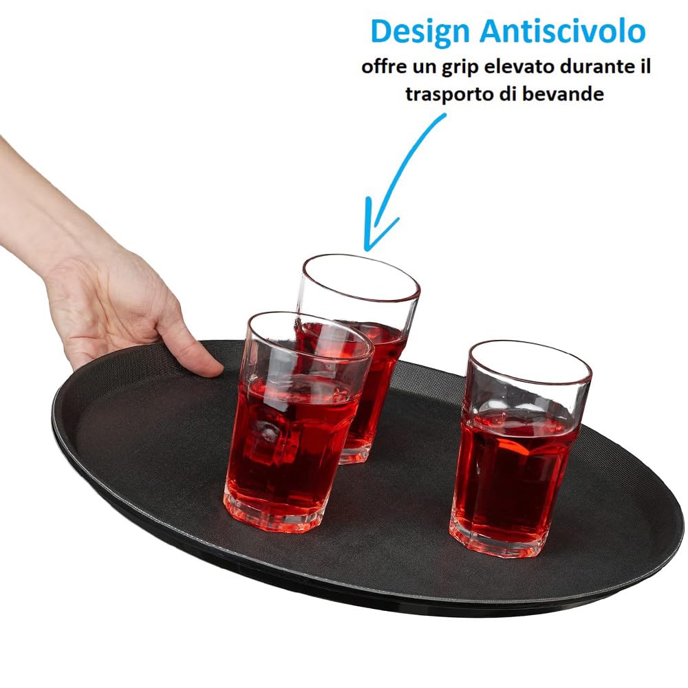 Vassoio da portata rotondo 35 cm in acciaio inox