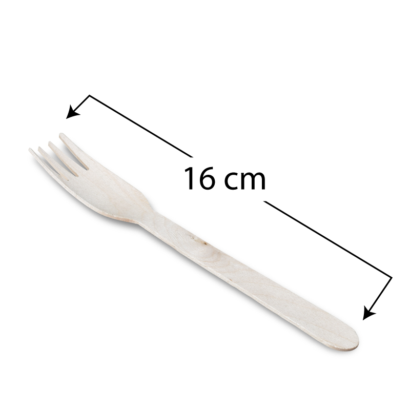 1000 Forchette biodegradabili in legno di betulla monouso lunghi 16 cm