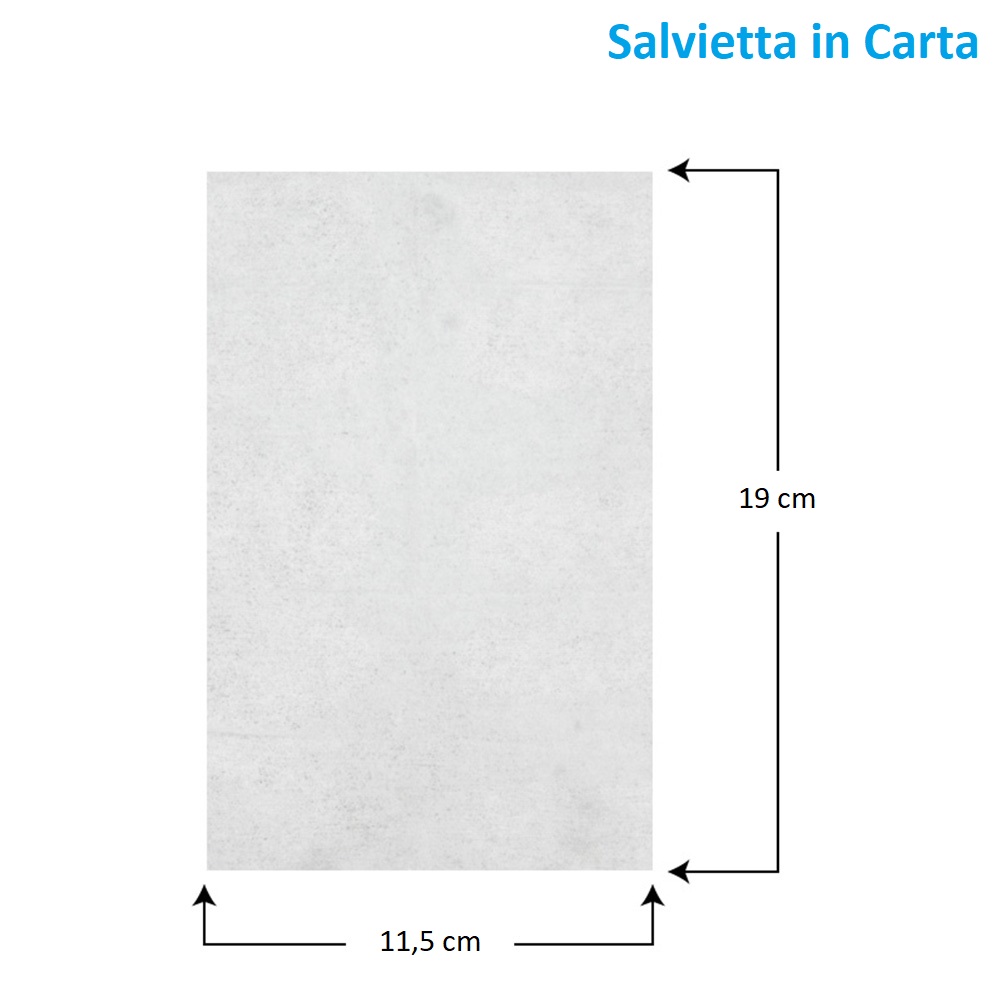 1000 Salviette monouso in carta umidificate al limone - Misura salviettina 11,5x19 cm