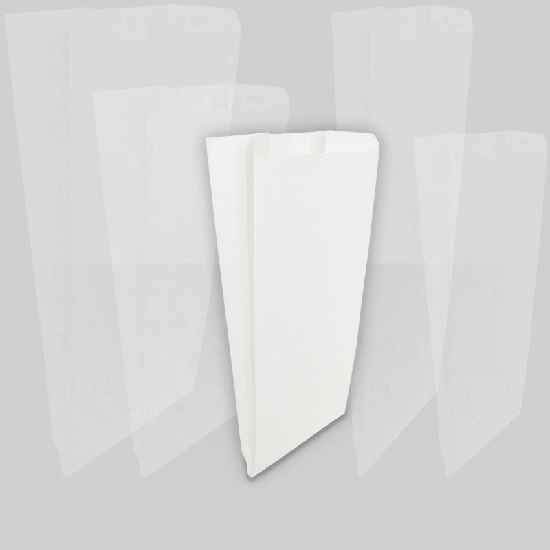 10 kg Sacchetti di Carta Kraft Bianca, da 22x44 cm per il trasporto o il confezionamento degli alimenti