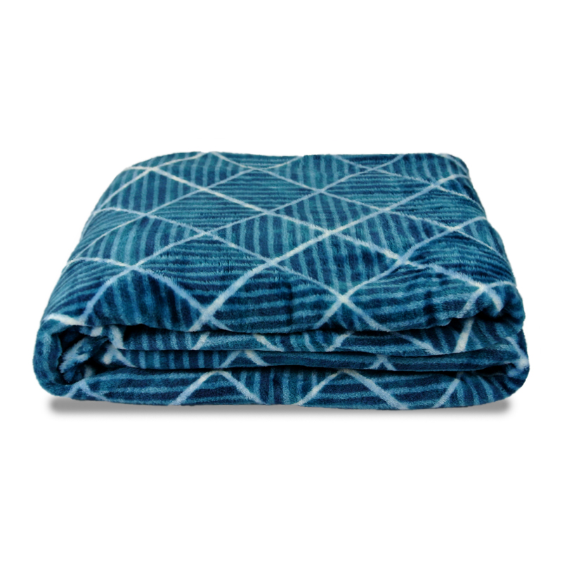 WAVVE Coperta Plaid Pile Di Flanella 260gs - 150x200 C, Blu Navy - Foto 5