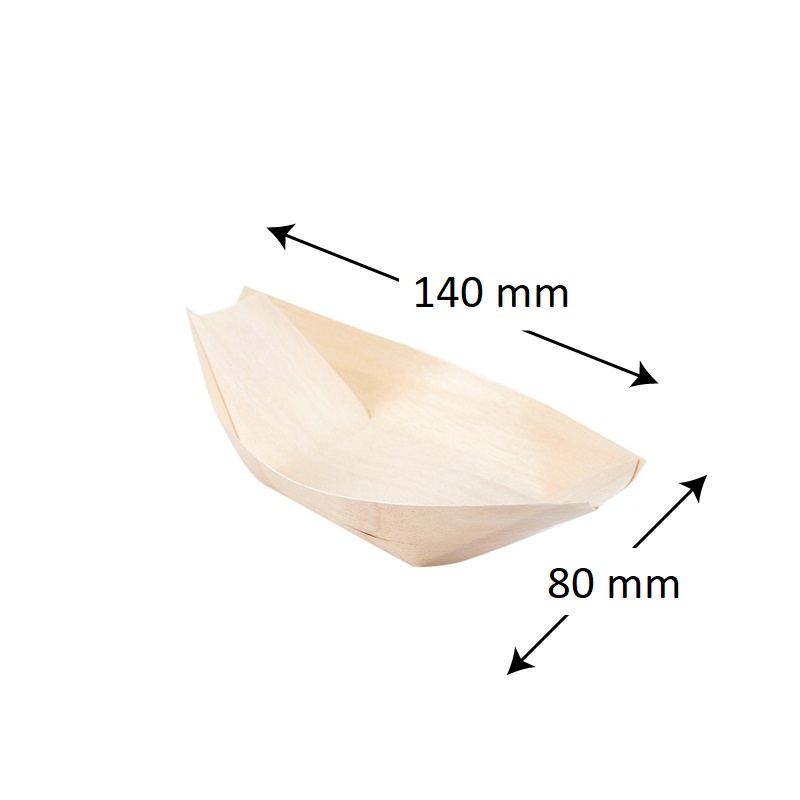 1000 Barchette in legno misura 140x80 mm per aperitivo, salati e antipasti veloci