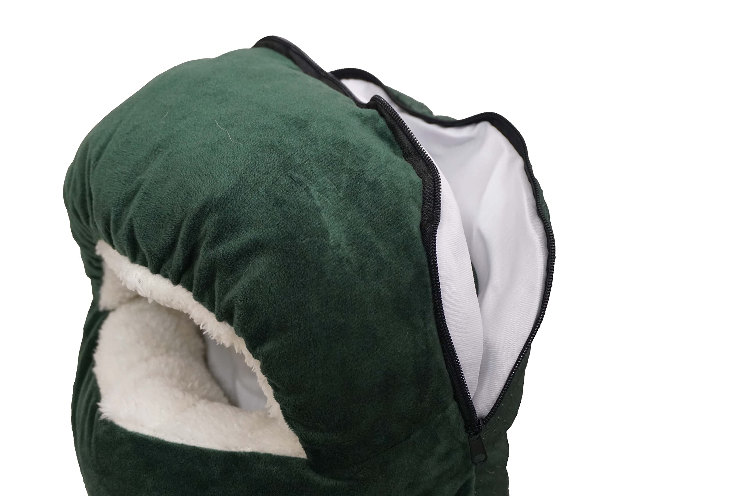 Scaldino per piedi elettrico da 500W con rivestimento in pile e fondo antiscivolo - Verde