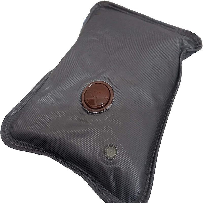 Scaldino per piedi elettrico da 500W con rivestimento in pile e fondo antiscivolo - Grigio