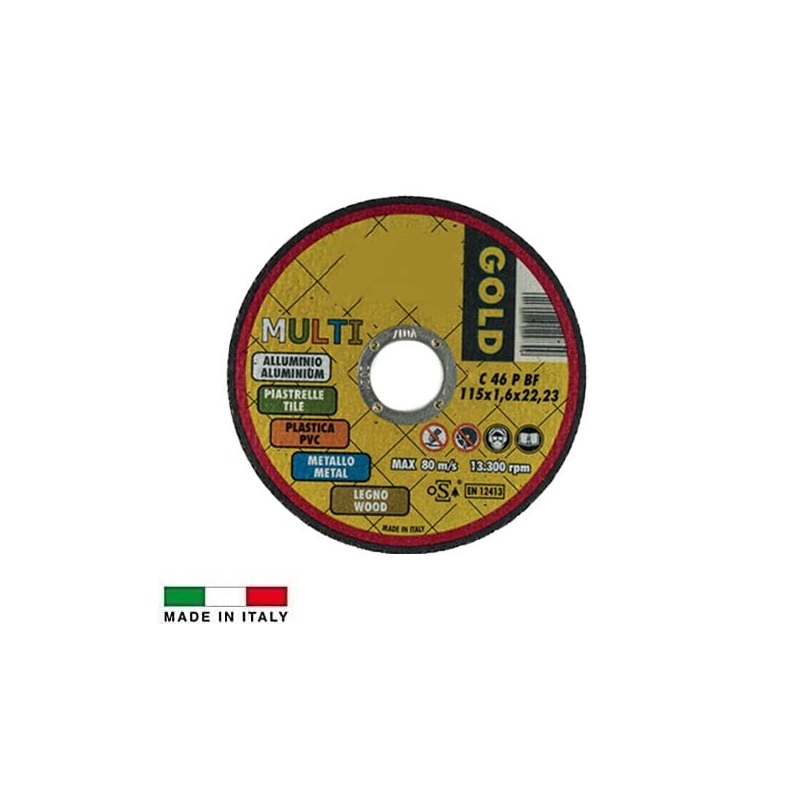 25 Dischi flessibili da taglio per Alluminio, Piastrelle, Metallo, Plastica e Legno mis. 115x1,6 mm per smerigliatrici angolari e flex