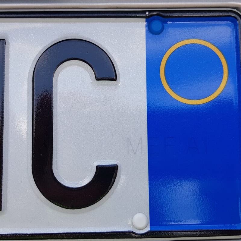 Bottoni Targa auto Clip per fissaggio Targa mis. 8x8 mm - Bottoncini in plastica rigida per Targa Europea, graffe a testa piatta, copri fori, per auto e moto - 100 Pezzi BIANCHI