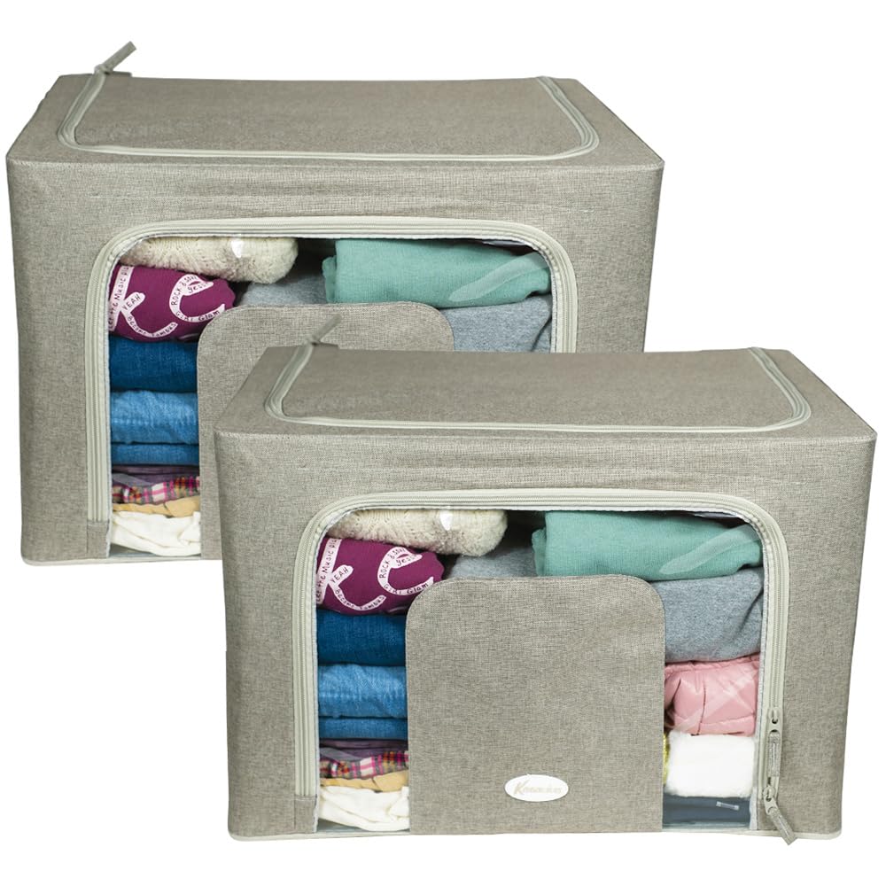 Sacchetti Per Trasloco E Conservazione - 2 Pezzi, Grigio, 88 X 77 Cm, Per Coperte E Biancheria