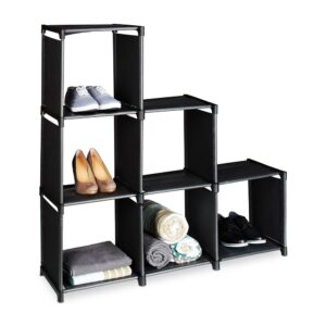Scaffale Modulabile a 6 Ripiani Nero