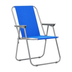 Sedia Pieghevole da Spiaggia di colore Blu 49x45x74 cm