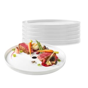 Set piatti piani in vetro opale con diametro 27 cm