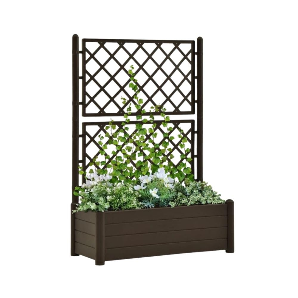 Vaso Rettangolare Plastica Fioriera Lunga In Plastica Grigia Vaso Per Piante Da Finestra - Foto 5