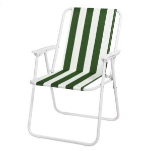 Sedia pieghevole da mare in tessuto verde