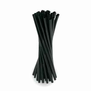 Cannucce di plastica riutilizzabili Nere 13,5 cm
