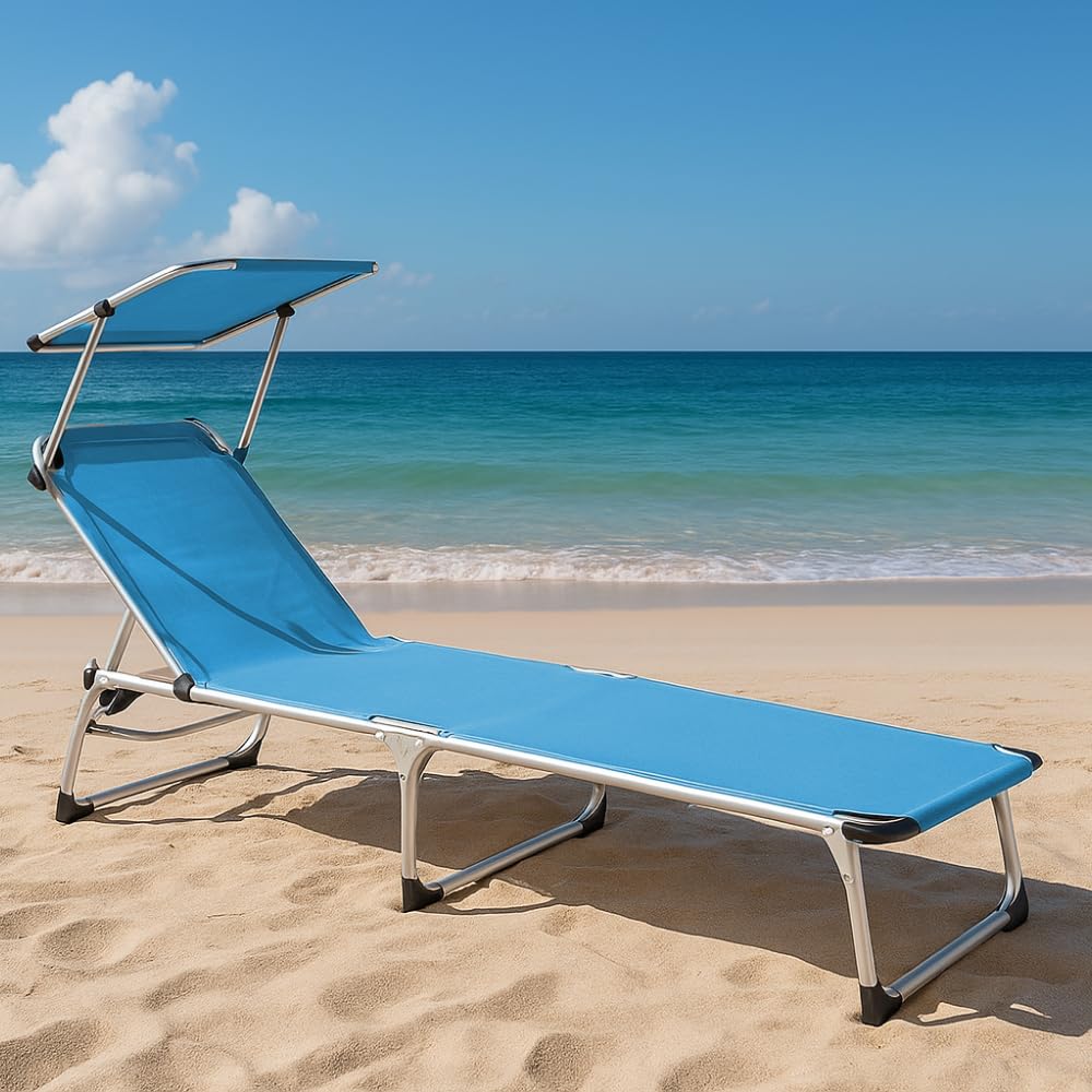 Spiaggia Lettino Da Giardino In Alluminio Lettini Prendisole Telo