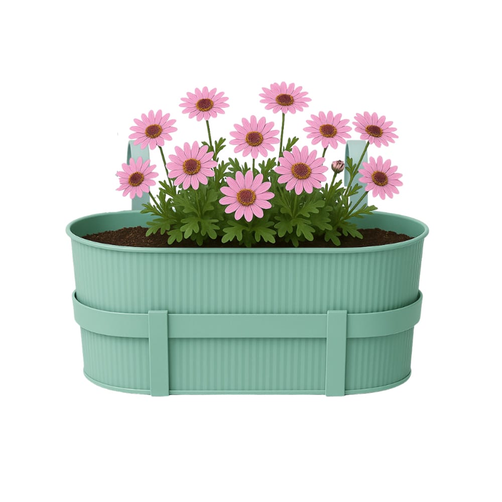 Fioriera verde oliva 100x100x40 cm in acciaio | Leroy Merlin