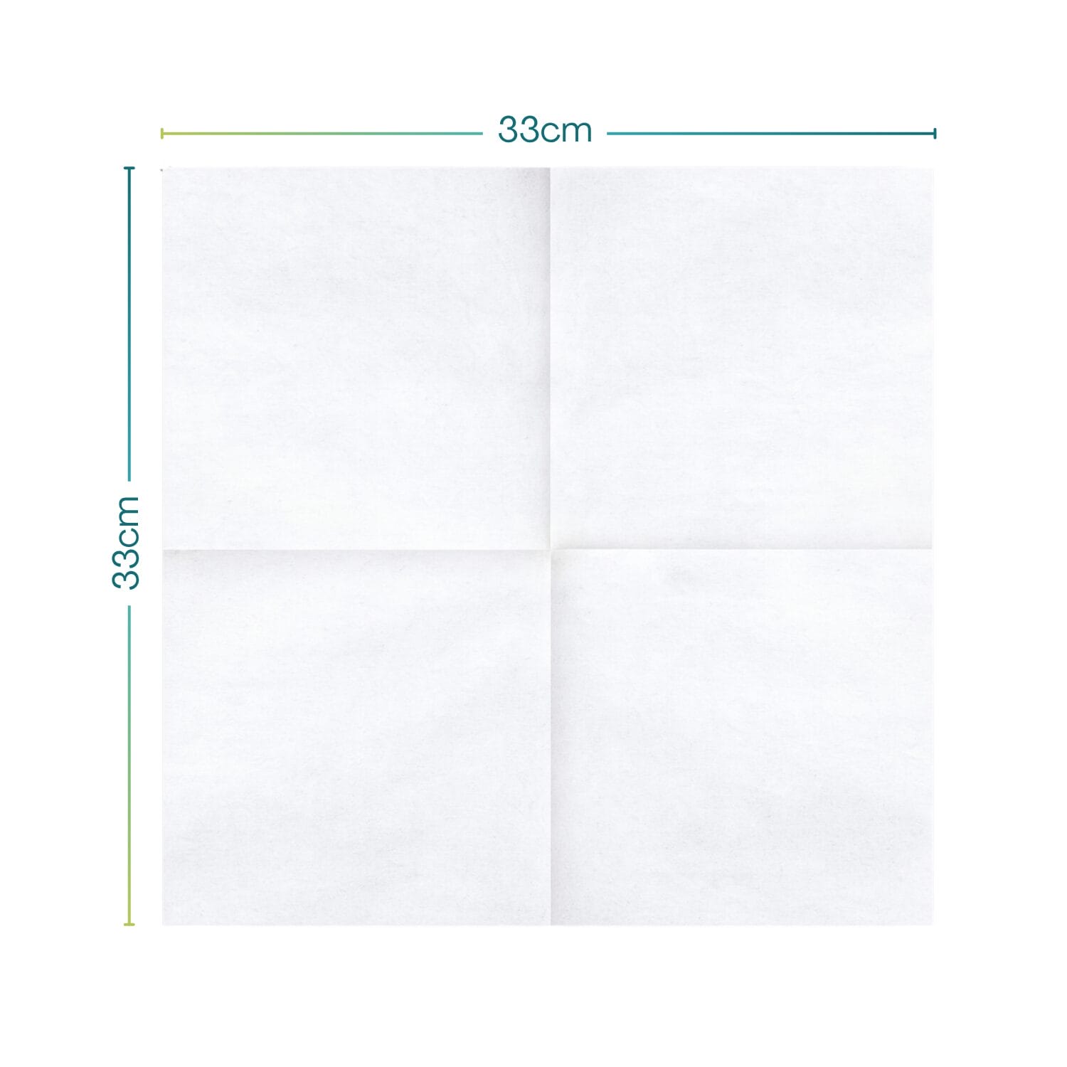 400 Tovaglioli di carta monovelo da 33x33 cm bianchi